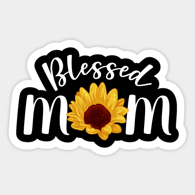 Blessed Mom Sunflower Sticker by NatalitaJK